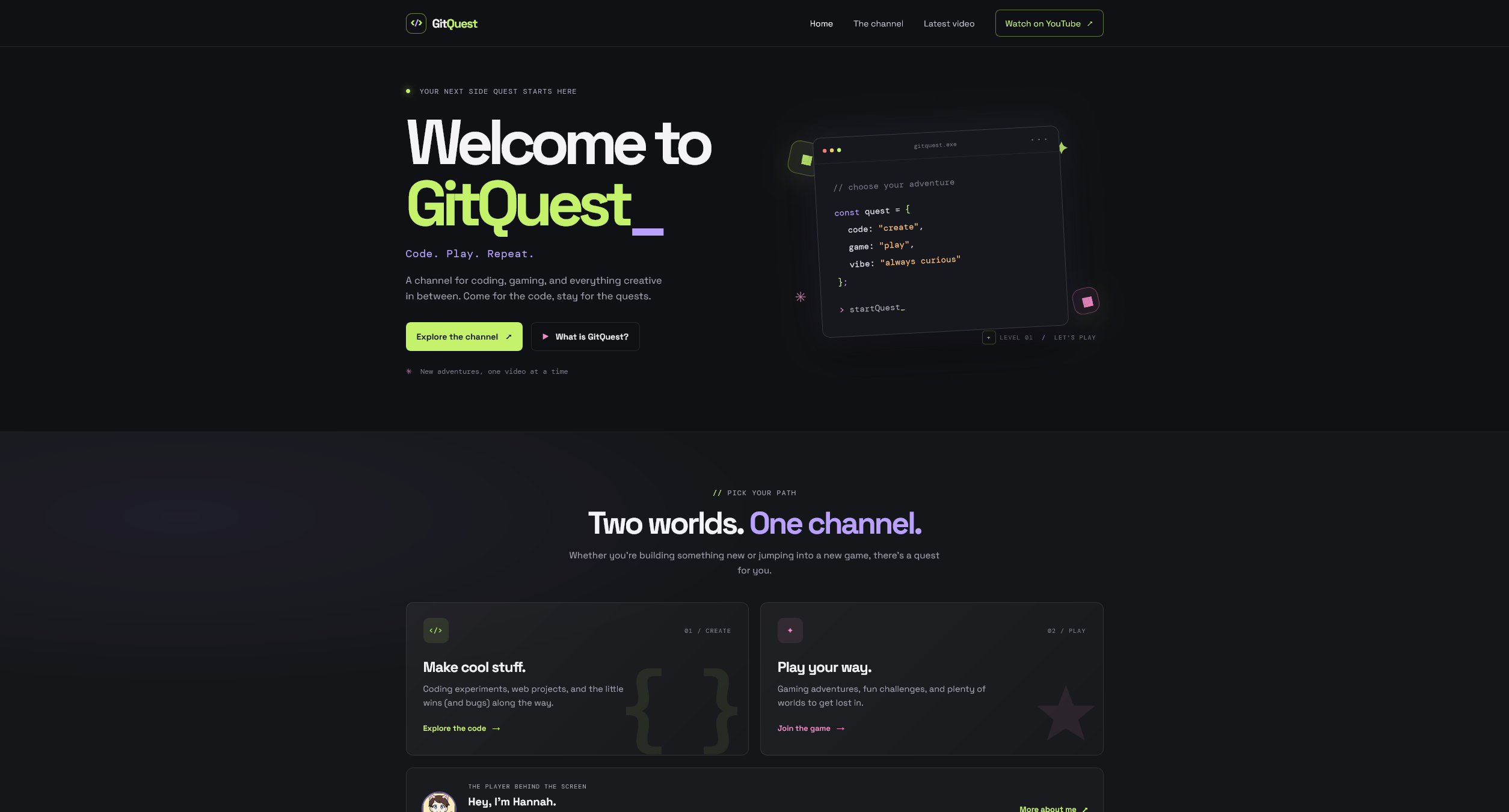 Preview of the GitQuest project
